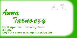anna tarnoczy business card